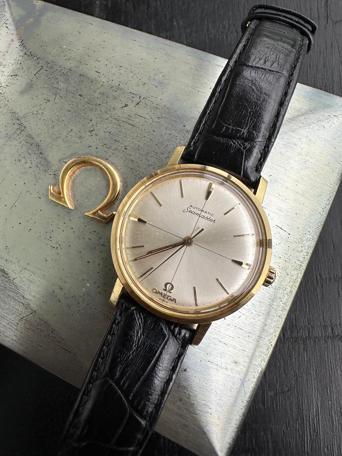 Omega Seamaster Deville Reverse logo/ 18k