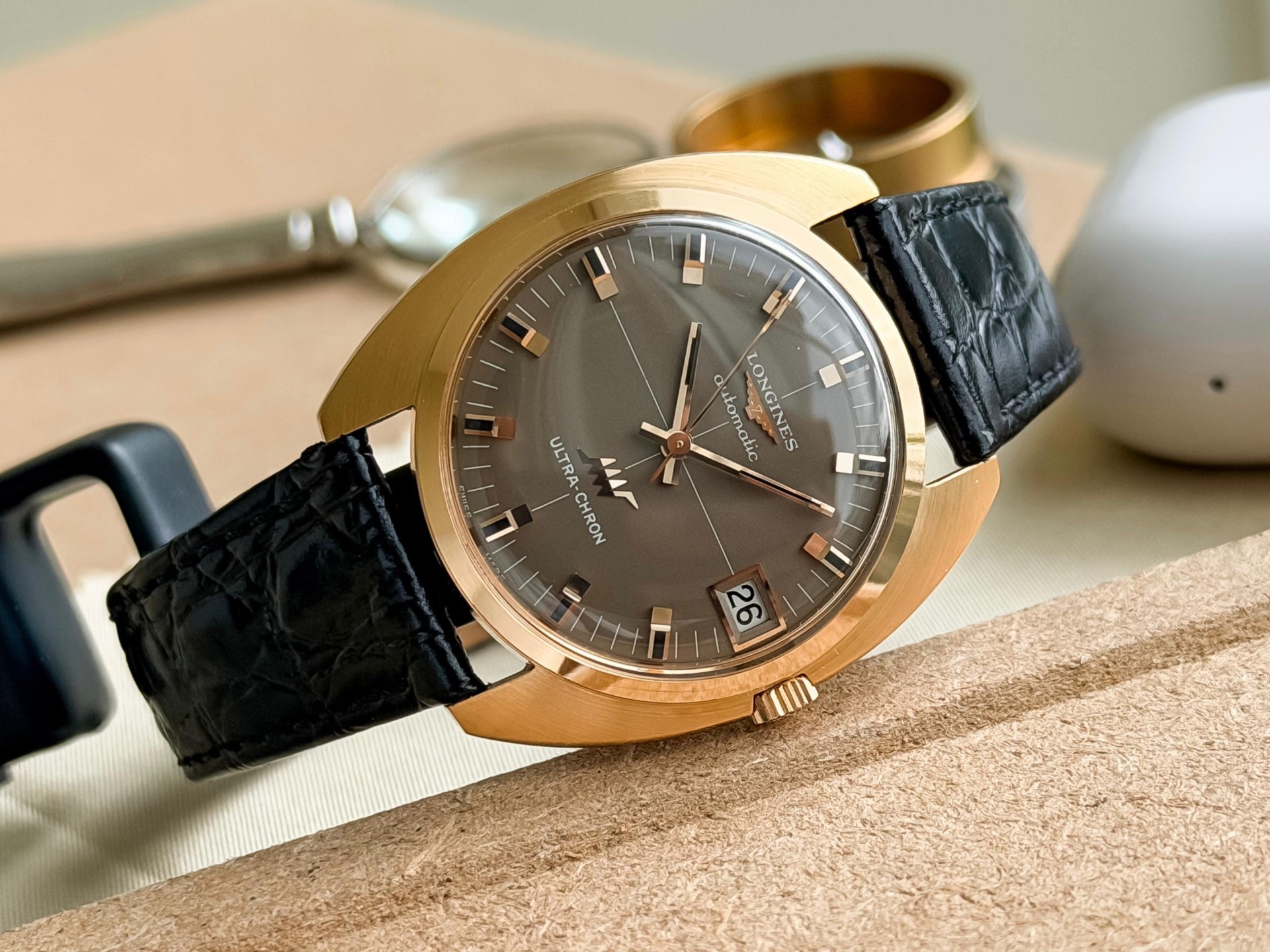 Longines Ultra-Chron 18k Rose Solid gold High-Beat