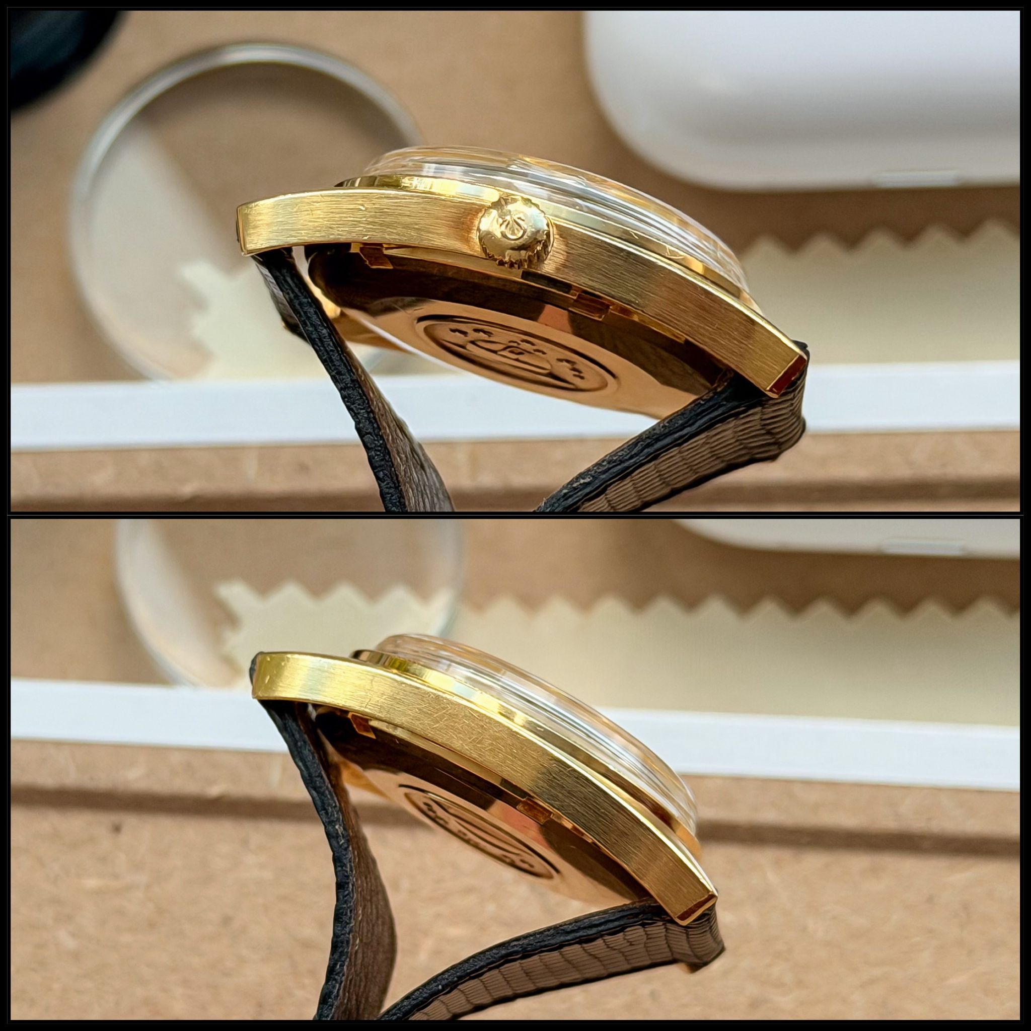 Omega Constellation C-shape 18k solid gold day-date 1968