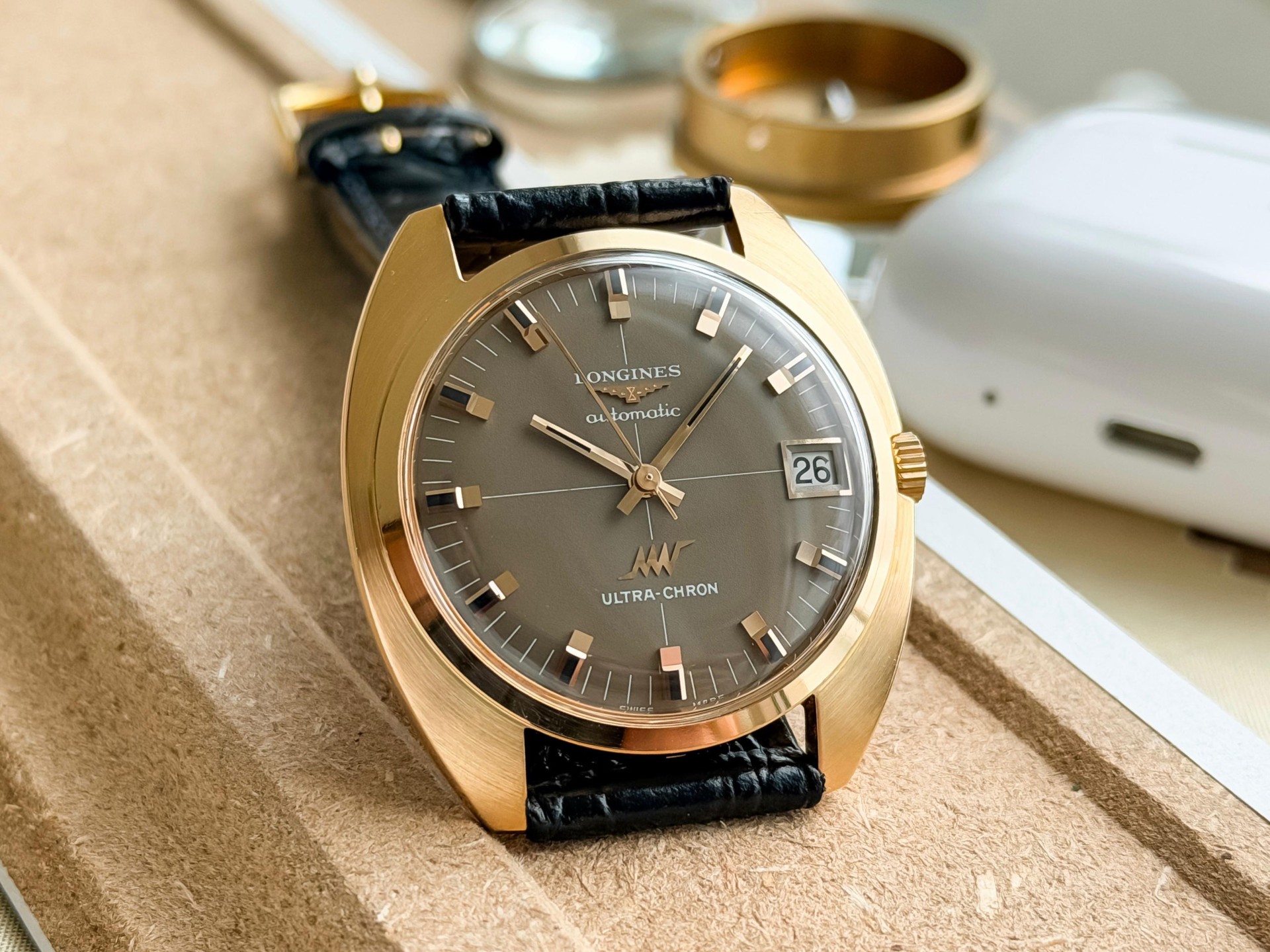 Longines Ultra-Chron 18k Rose Solid gold High-Beat